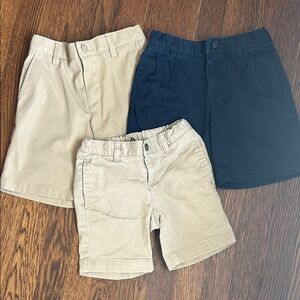 Lands’ End Bundle of Three Boys' Shorts in Navy and Khaki